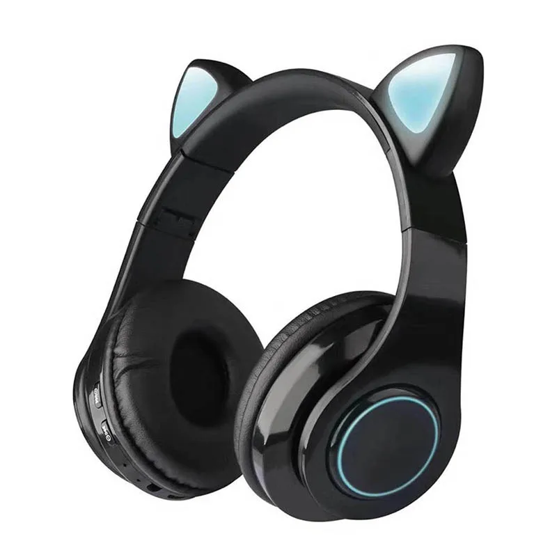 

Blue tooths Wireless With LED Stereo Headphone With Microphone fone Cat Earphones Children Daughter Earpieces Headset