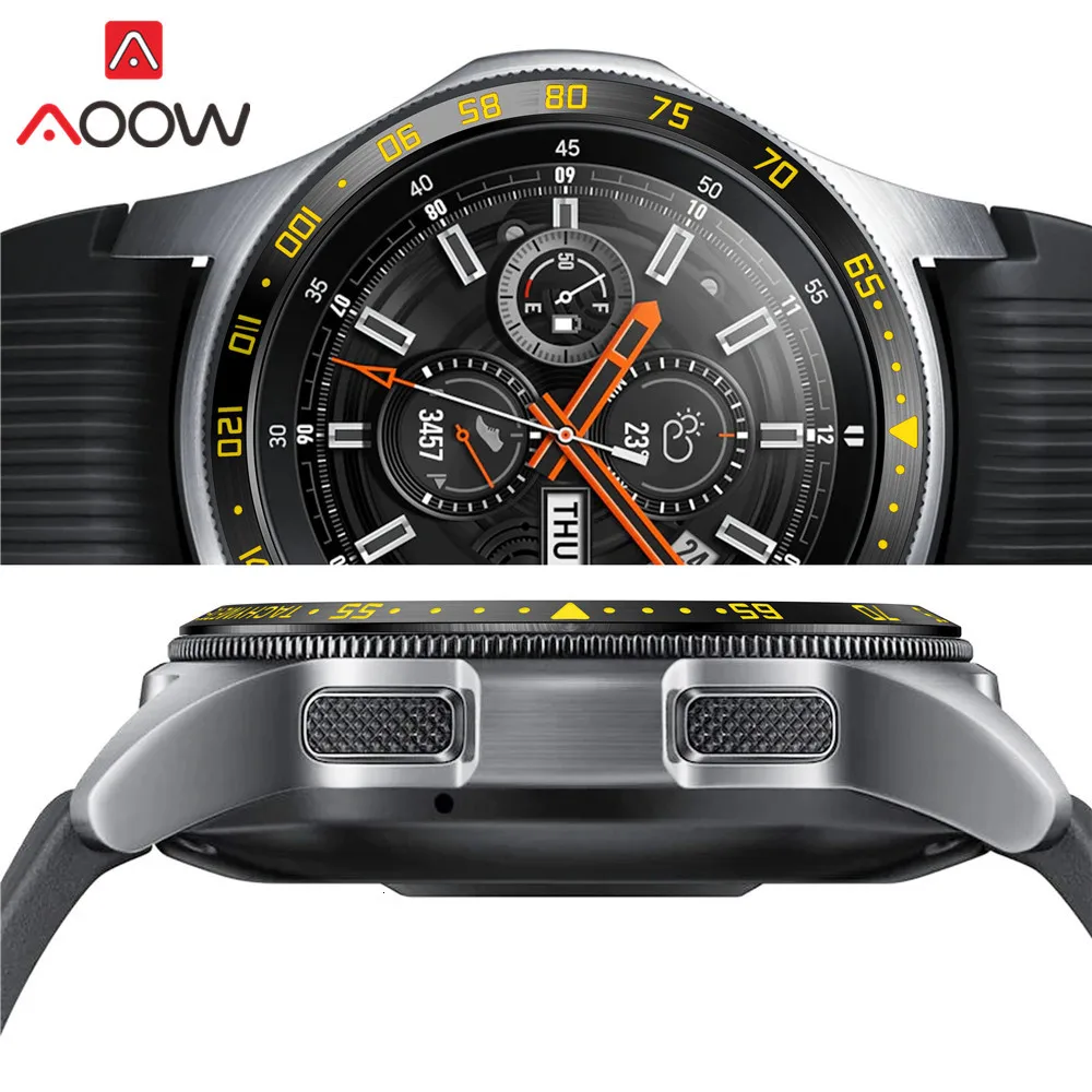 Ободок кольцо стиль для samsung Galaxy Watch 46 мм клейкая крышка против царапин Нержавеющая сталь защита аксессуары для шестерни S3