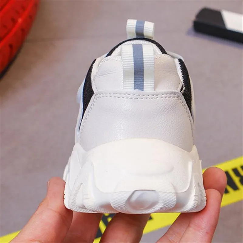 Детские кроссовки для мальчиков и девочек модная брендовая Повседневная дышащая