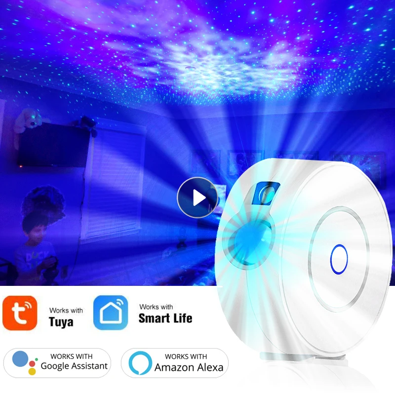 

Tuya Smart Star Projector Smart Life Galaxy Projector Smart Home WiFi Starry Sky Colorful Night Light For Alexa Google Home New