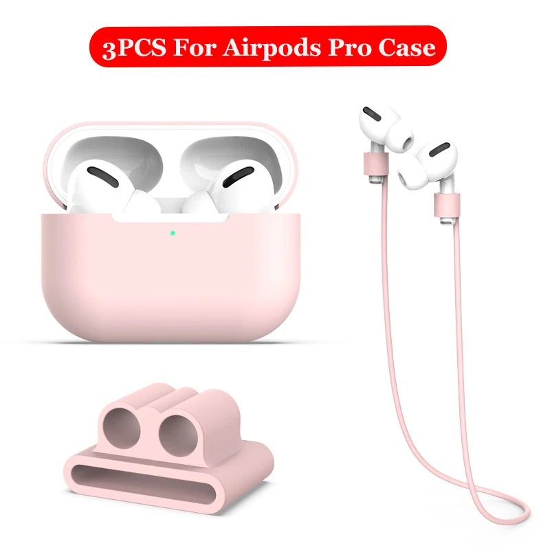

3Packs Silicone Case Protective Cover for Apple Airpods pro Bluetooth Earphone Soft Cover For Air pods Pro Protective Cases