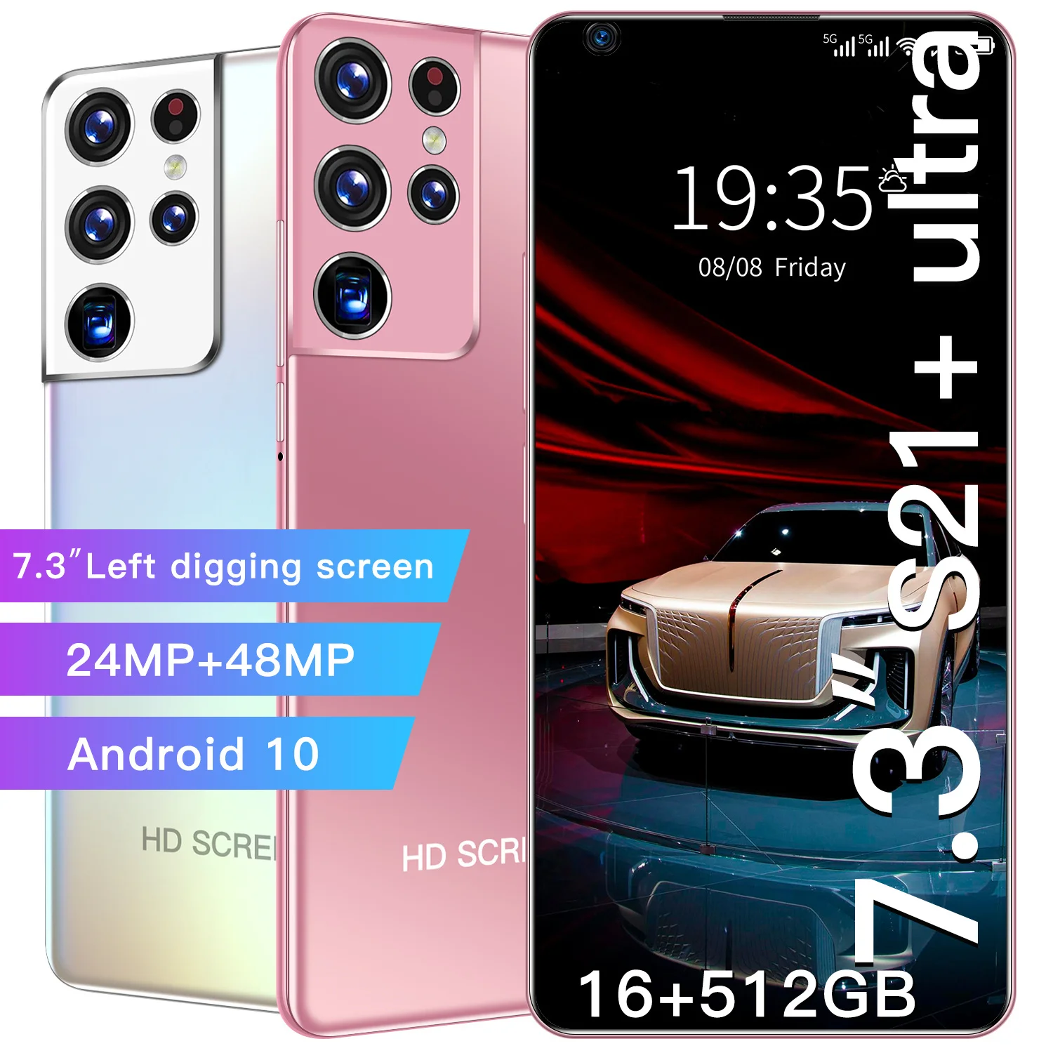 

Galxy S21 Ultra 16GB 512GB Smart Phone 7.3''HD Screen Mobile Phone 6800mAh Battery 48MP Camera Cellphones Global Version