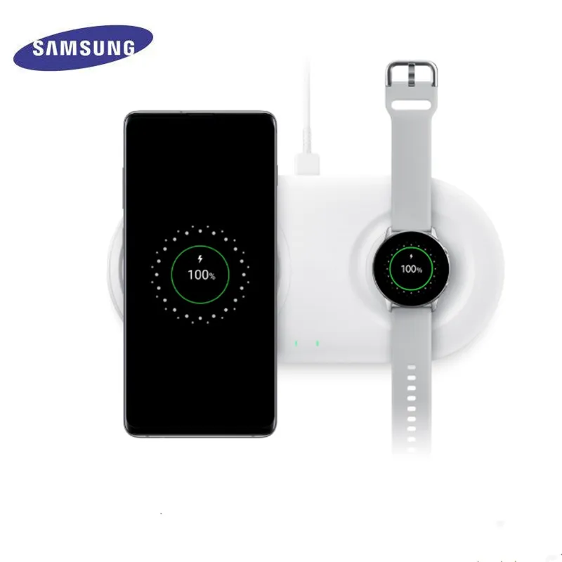 Samsung Galaxy S10e S10 S10+ Dual wireless charging dock 2019 EP-P5200 Watch Active Accelerated 2.0 function | Мобильные телефоны и