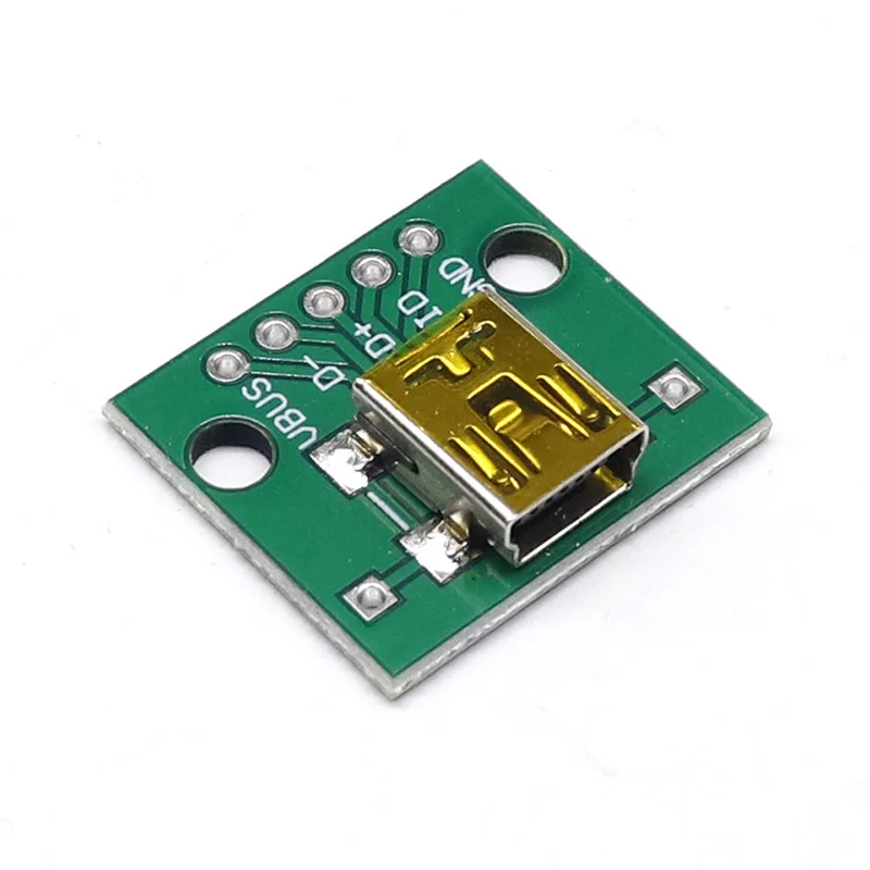 10 шт. адаптер Mini USB для DIP-адаптера 5-контактный женский разъем искусственная