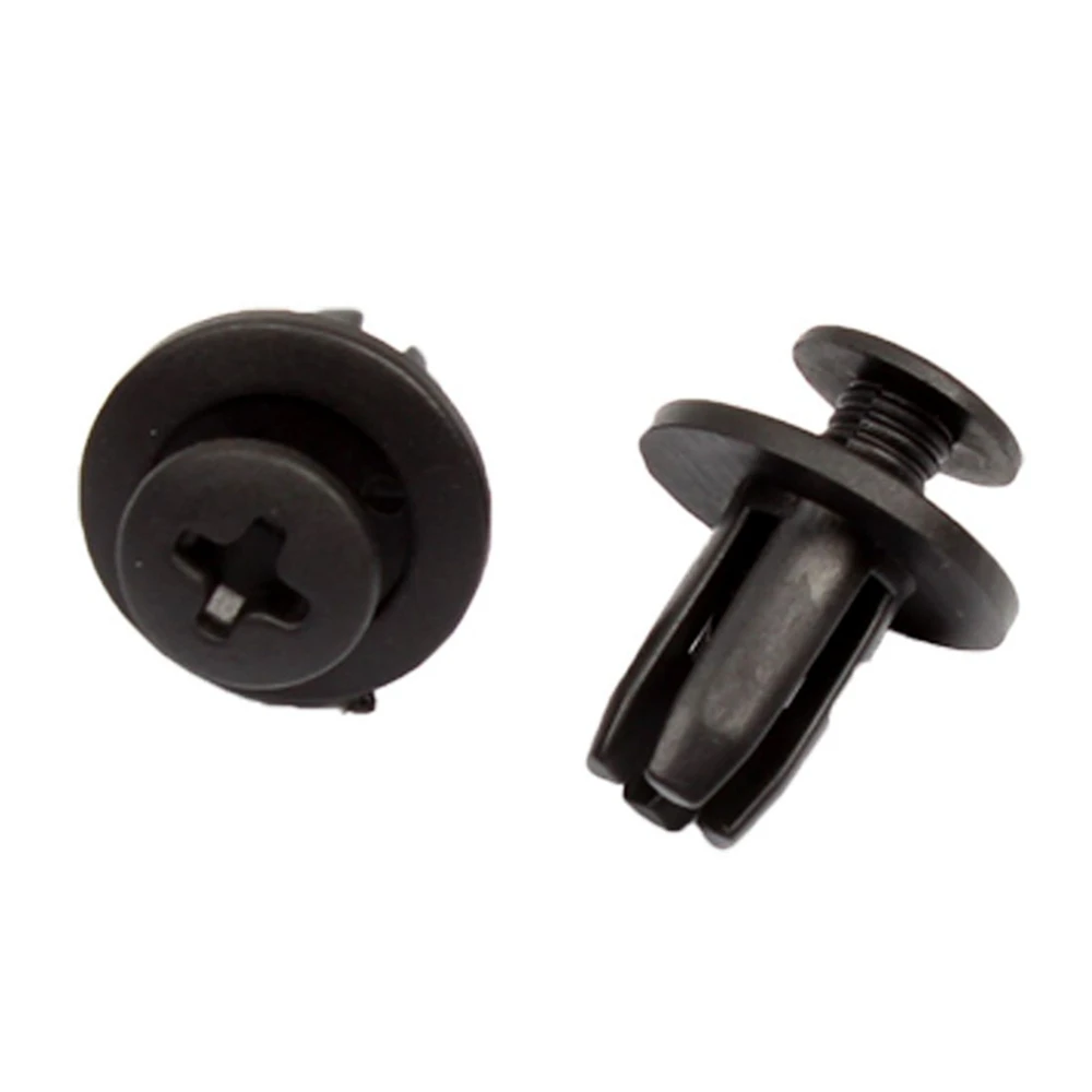 Черные универсальные автомобильные заклепки бампера Fender с отверстием 6 мм черные