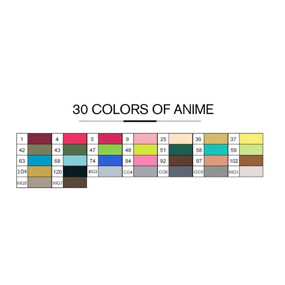 Многоцветные маркеры 30 шт./компл. Перманентный Профессиональный фломастер для