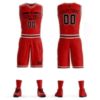 custom adult youth basketball uniform set sportswear training shirts basketball jersey and shorts sublimation printing