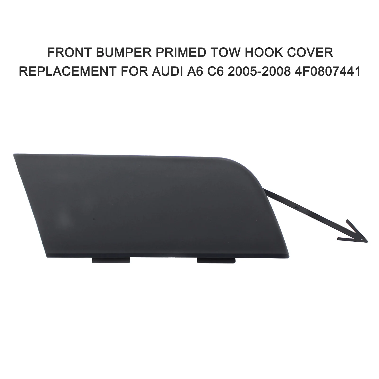 Передний бампер грунтованный Буксировочный Крюк Крышка буксировочный трос