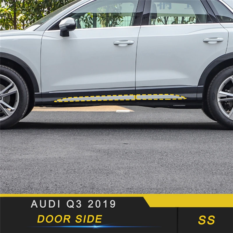 Для Audi Q3 F3 автомобильный Стайлинг двери ворота боковое украшение Подоконник Накладка рамка наклейка хромированные внешние аксессуары