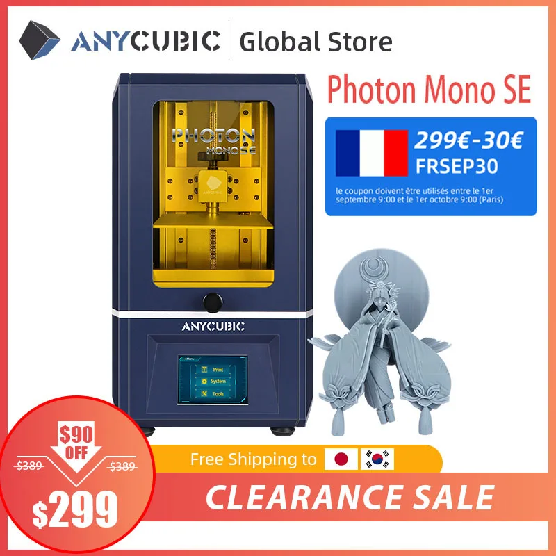 3d принтер anycubic Photon Mono SE diy kit электроника печать 6 дюймов 2K Монохромный ЖК-дисплей