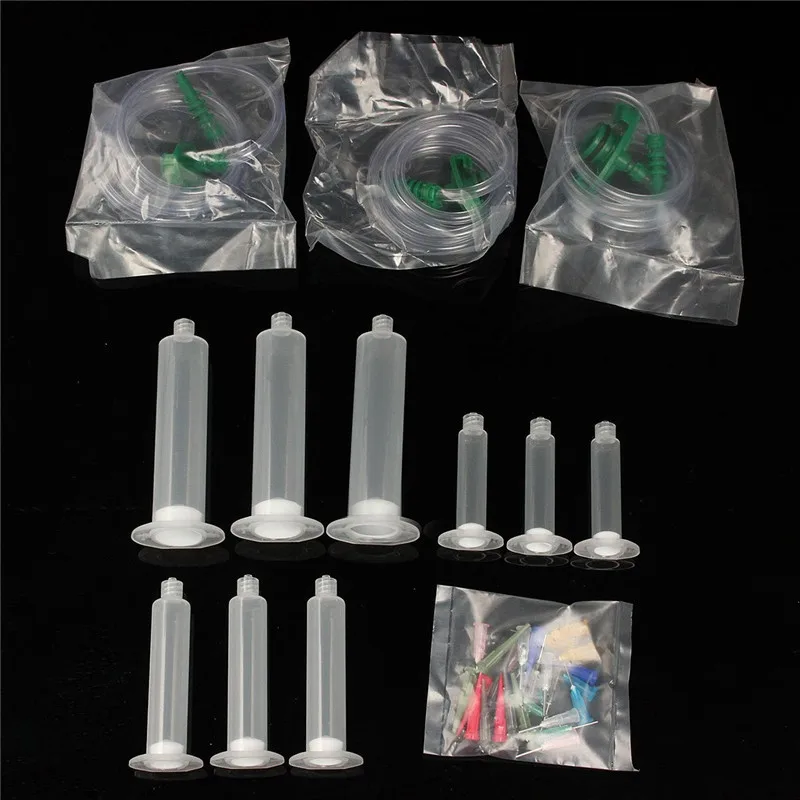 

1Set Liquid Dispenser Solder Paste Welding Fluxes Adhesive Glue Syringe Dispensing Needle Sets for Welding Tools