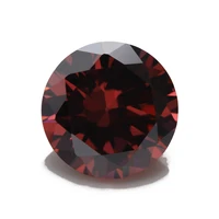5a quality 100pcslot 410mm round cut garnet red cubic zirconia stone loose garnet cz stone synthetic gems for jewelry