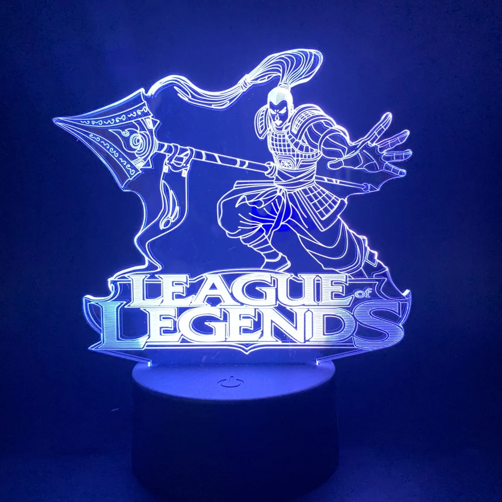 Светодиодный Ночной светильник лампа League of Legends Спальня украшения Чжао Xin ночной