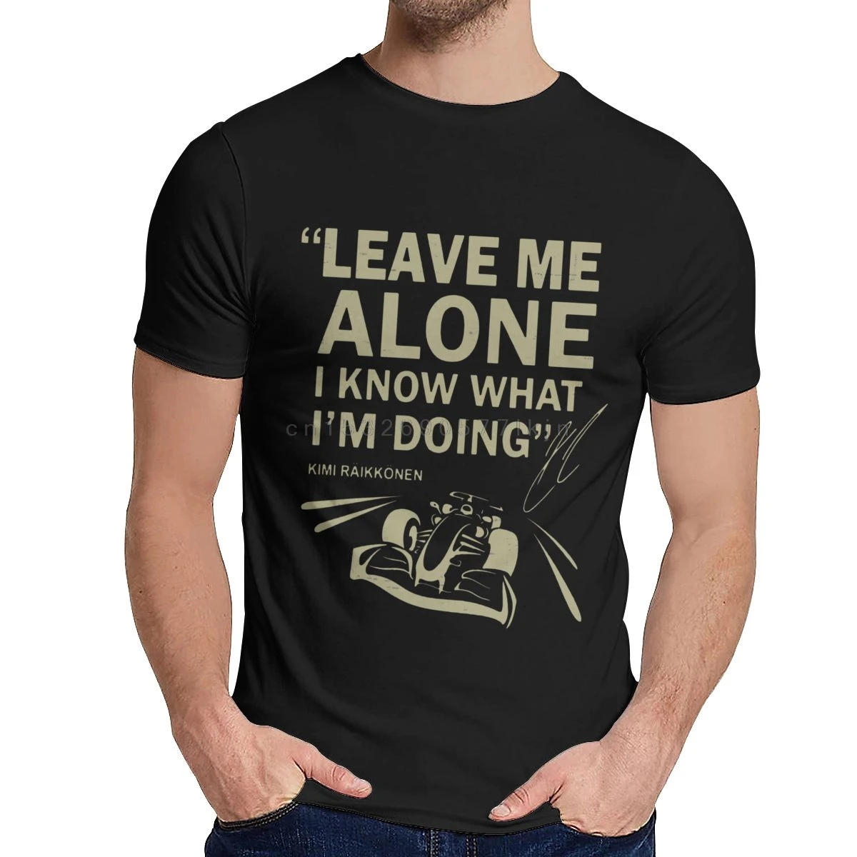 Leisure Man T Shirt Leave Me Alone Kimi Raikkonen Great Geek Man's O-neck Hip Hop T-shirt
