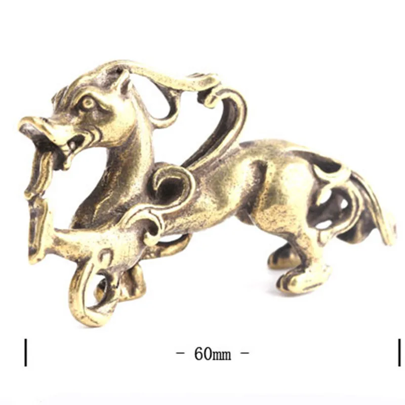 1 шт. ручной работы из чистой меди Мини Дракон животное резные украшения