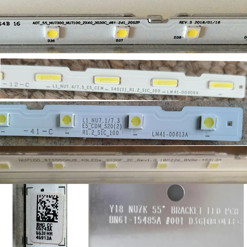 СВЕТОДИОДНЫЕ ТВ полосы для Samsung UE55NU7300 UE55NU7370 UE55NU7175 UE55NU7179 UE55NU7302 UE55NU7305 светодиодные