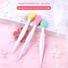 Щетки для удаления черных точек, Глубокая очистка лица, для мягкого удаления кожи, очищающие поры лица, щетка для носа и губ, косметический массажер