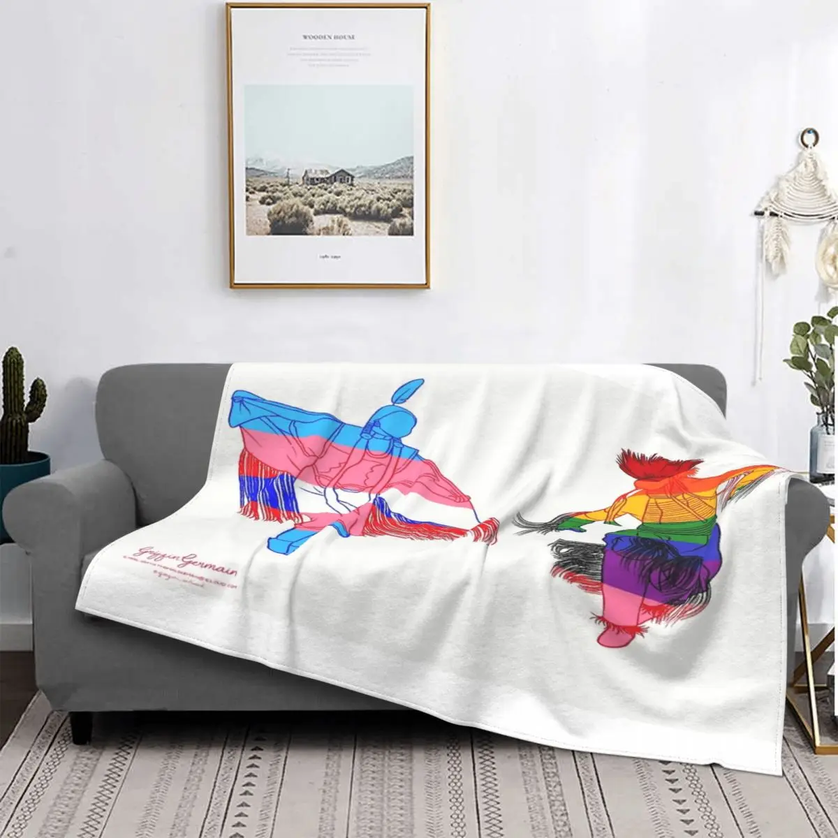 

Manta de bailарина de Pride lo, para cama colcha, manta a cuadros, manta Kawaii para cama