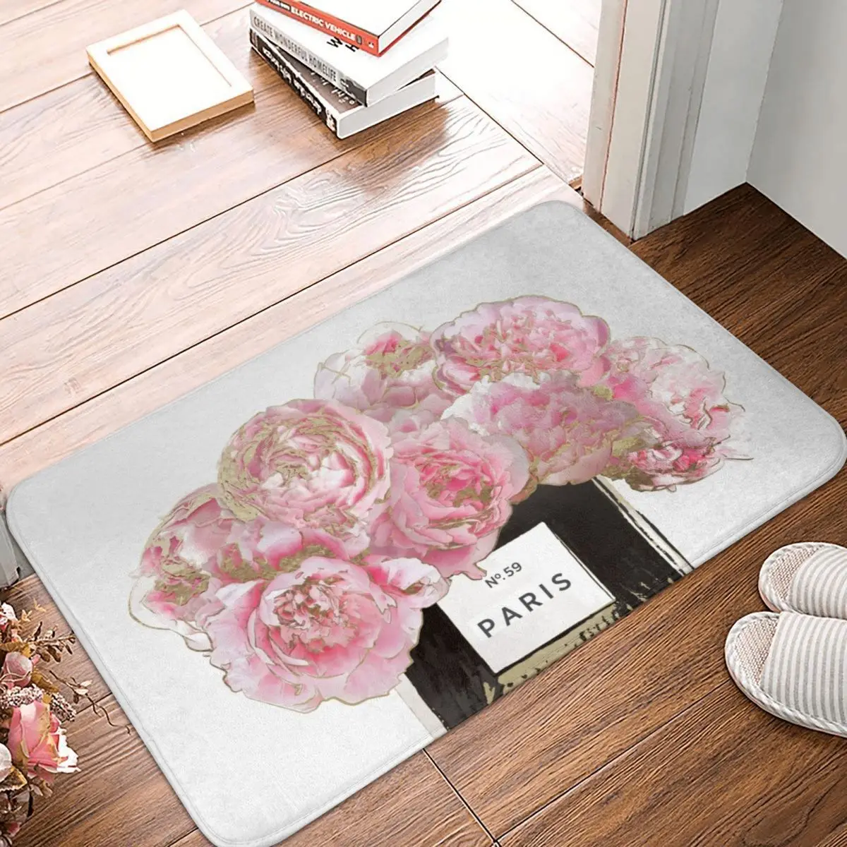 

Pink Scented Doormat Carpet Mat Rug Polyester PVC Non-Slip Floor Decor Bath Bathroom Kitchen Balcony 40x60