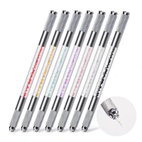 high quality double side crystal microblading pen permanent makeup tattoo microbladling pen for eyebrow lips