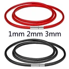 Черная Плетеная кожа, 1 мм 1,5 мм 23 Мм Вощеная хлопковая веревка для кожаного ремешка, веревка для шнурка, сделай сам, изготовление браслета ожерелья