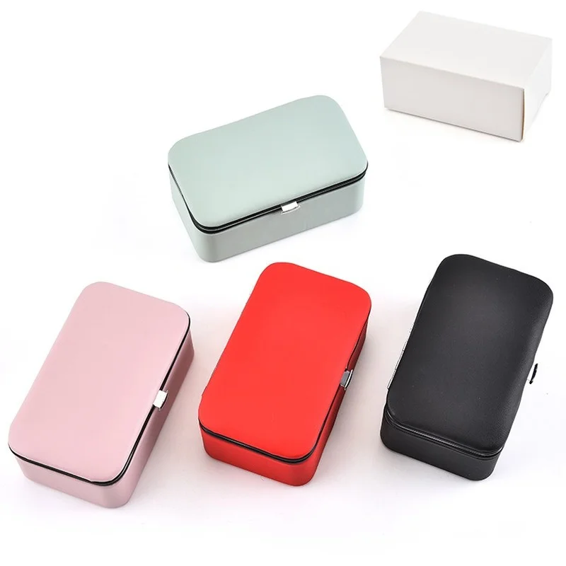 

Шкатулка для ювелирных украшений ручной работы, портативная многофункциональная коробка для путешествий, для незаменимых колец, серег, оже...