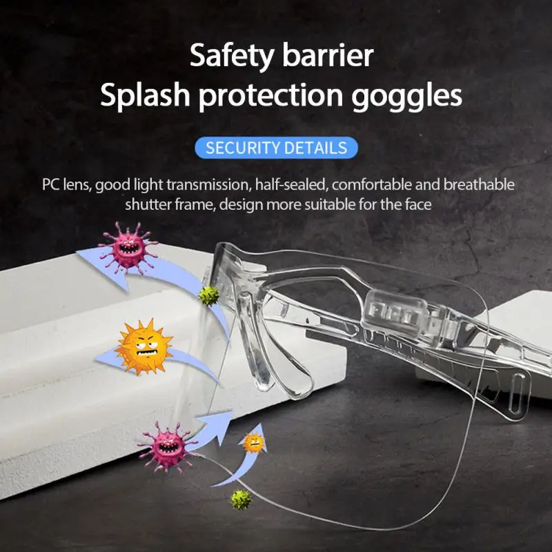 Модные очки большого размера с линзами прозрачная защитная маска для лица полка