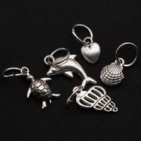 10pcspack 2019 new turtle dolphin heart shaped shell handmade diy pendant used to make charm jewelry to send girlfriend gifts