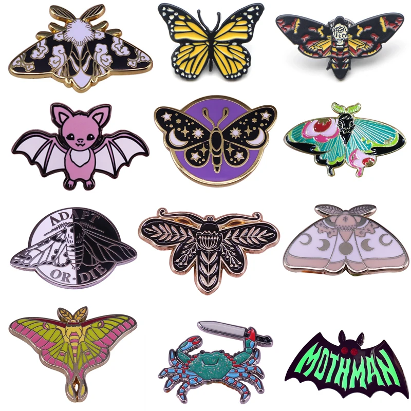 

K2212 Cute Butterfly Enamel Pins and Brooches for Women Men Lapel Pin Backpack Bags Badges Kids Gifts Jewelry