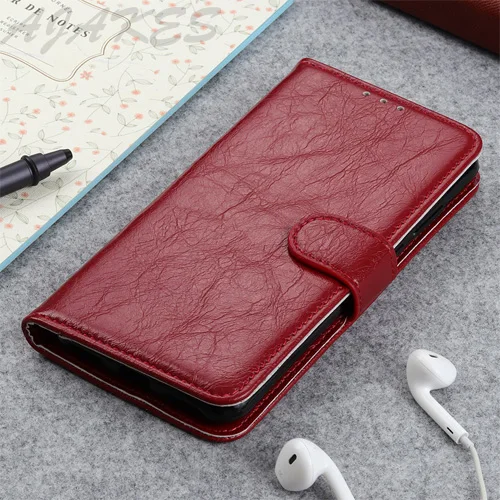 Красный Роскошный Премиальный кожаный чехол-книжка флип-чехол для Xiaomi A3 Lite CC9E CC9 9T Pro 9 SE A2 Lite F1 Redmi K20 Pro 7A 7 Note 7 6 Pro - Цвет: Красный