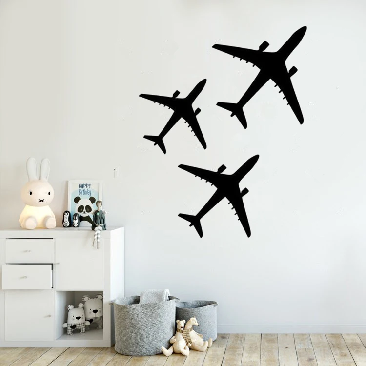 

Детская комната стены наклейки летающий самолет Наклейка на стену для Спальня наклейки на стену росписи съемный DK-107