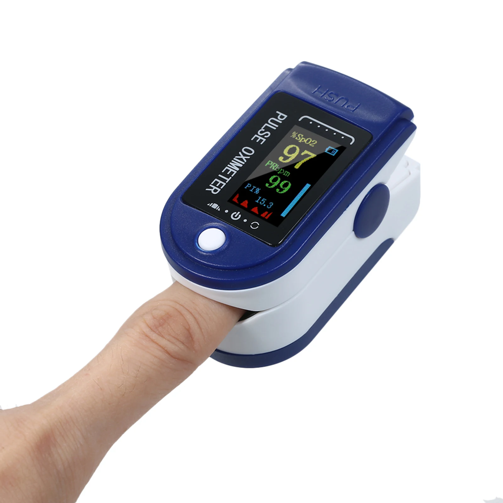 Пульсоксиметр Пальчиковый портативный прибор для измерения пульса и уровня