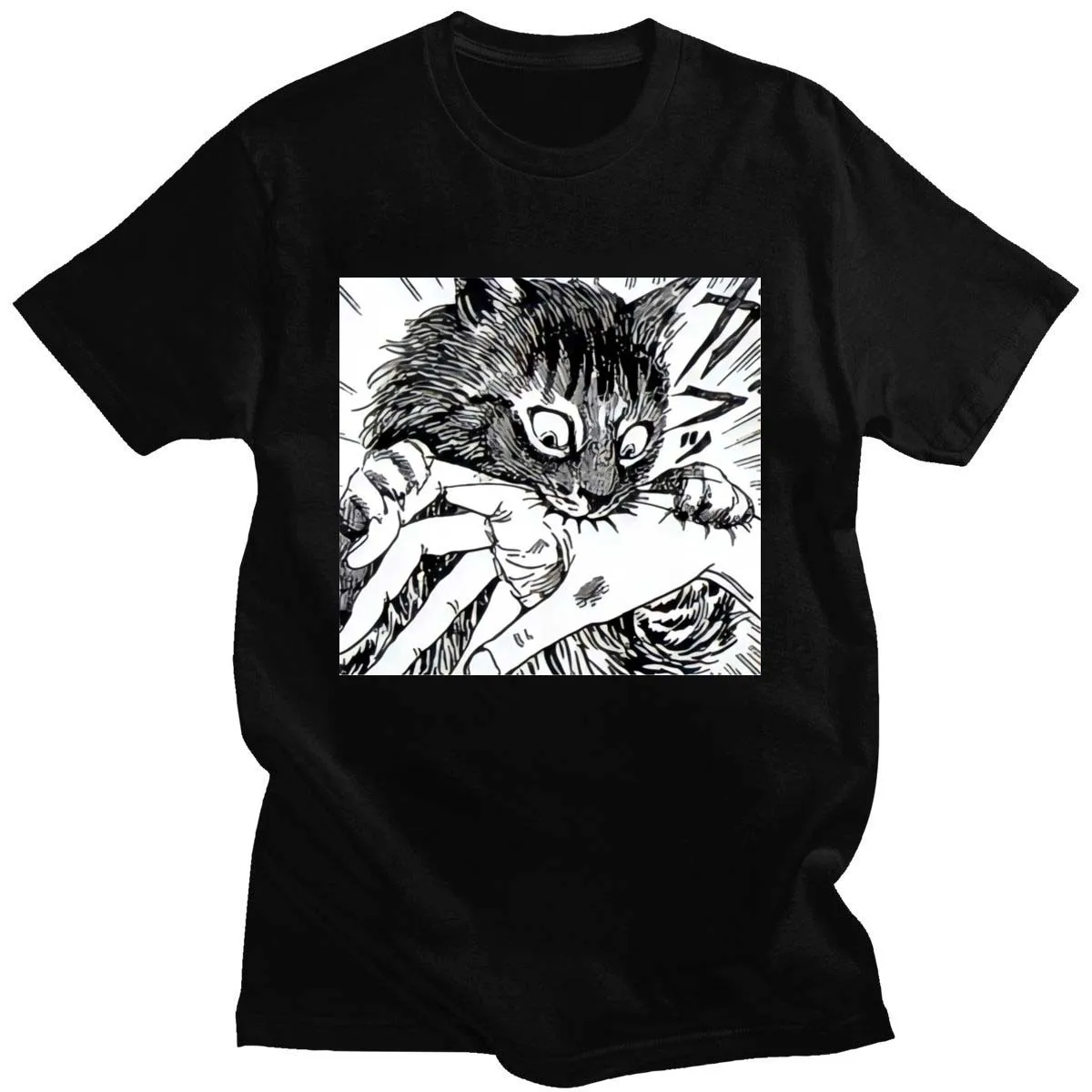 

Summer T-Shirt Men Unisex Anime Cartoon Cotton Print Design Women Tee Shirt Homme Casual Tops Short Sleeve Vogue Vintage Style