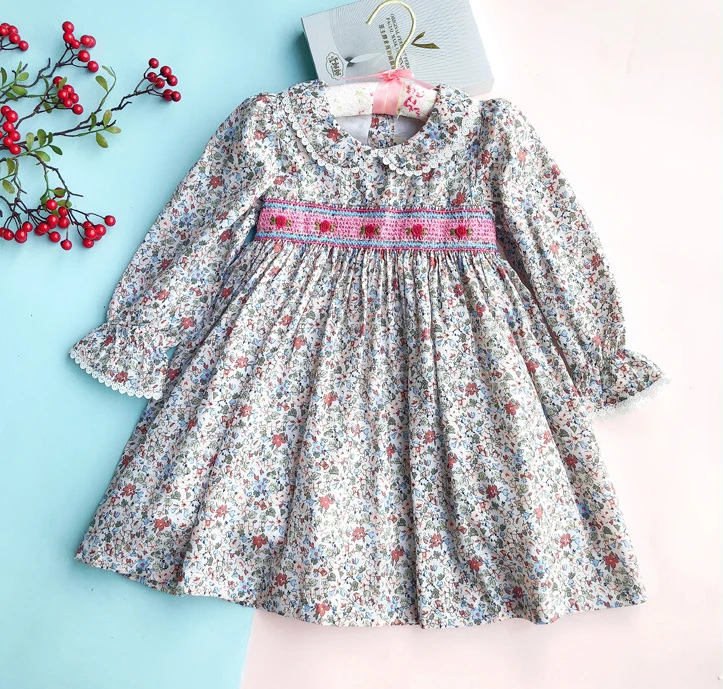 Новое модное осеннее платье со сборками для маленьких девочек принцессы в