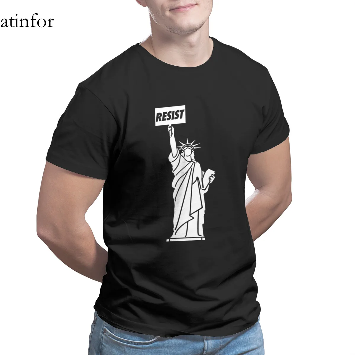 

Resist for Liberty T-Shirt Print Wholesale Clothes Short Sleeve Anime Cosplay Tshirts 17575