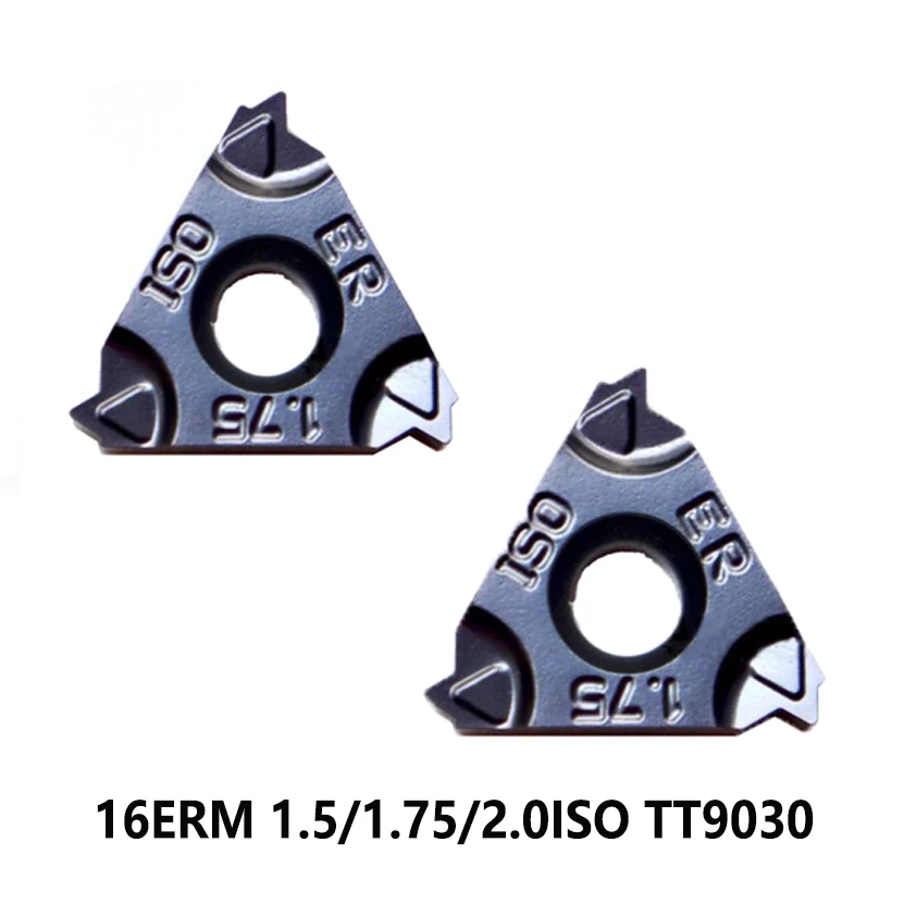 

100% Original 16ER 16ERM 1.5ISO 1.75ISO 2.00ISO TT9030 1.5 1.75 2.0 ISO Threading Carbide Inserts Turning Tool Lathe Cutter CNC