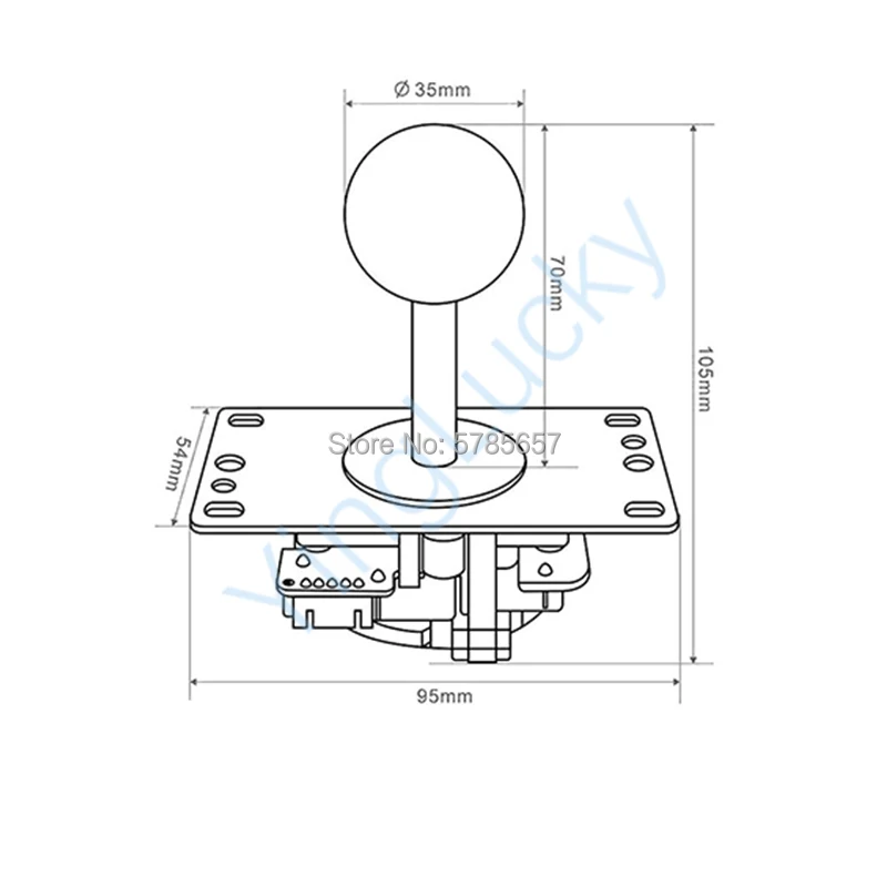 Аркадный джойстик регулируемый DIY с куполом запасные части для файтинга игр