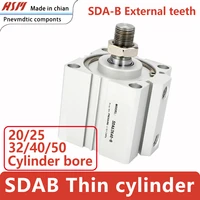 compact air pneumatic cylinders sda 20253240506380100mm bore double acting 5102030405060708090100mm stroke