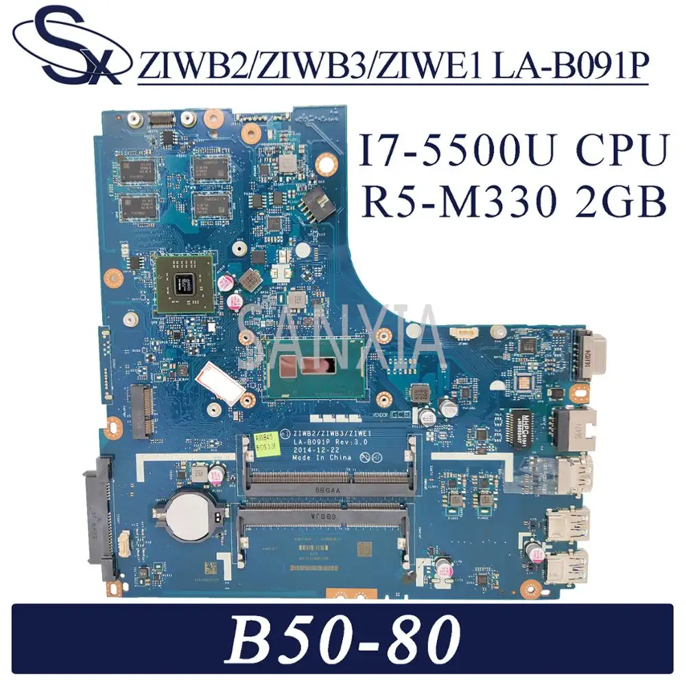 Kaufen KEFU LA-B091P Laptop Motherboard Für Lenovo B50-80 Original Mainboard I7-5500U R5-M330 2GB