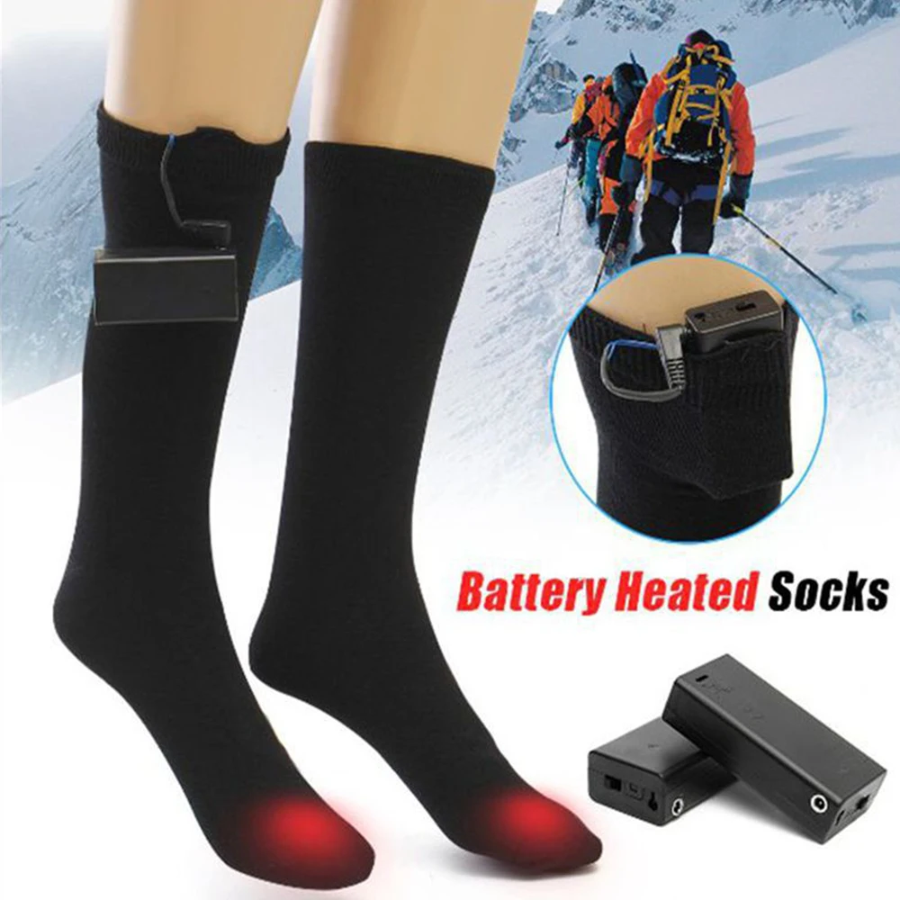 Электрические носки с аккумулятором и подогревом теплые для скейтборда лыжного