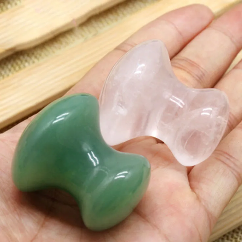 

Crystal Jade Mushroom Guasha Board Face Foot Massage Anti-wrinkle Massager Tool M2