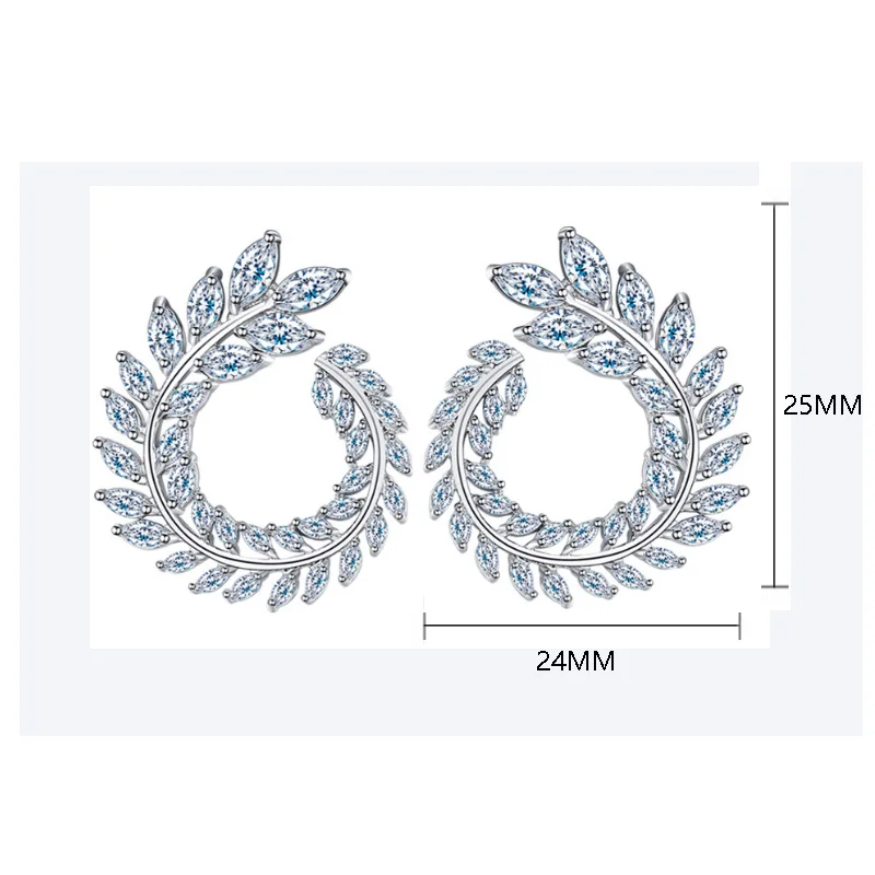 Женские сверкающие серьги boucle d'oreille femme большие гвоздики в форме цветка