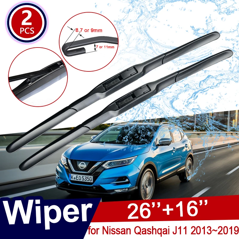 

Car Wiper Blades for Nissan Qashqai J11 2013~2019 Front Windscreen Windshield Wipers Car Accessories 2014 2015 2016 2017 2018