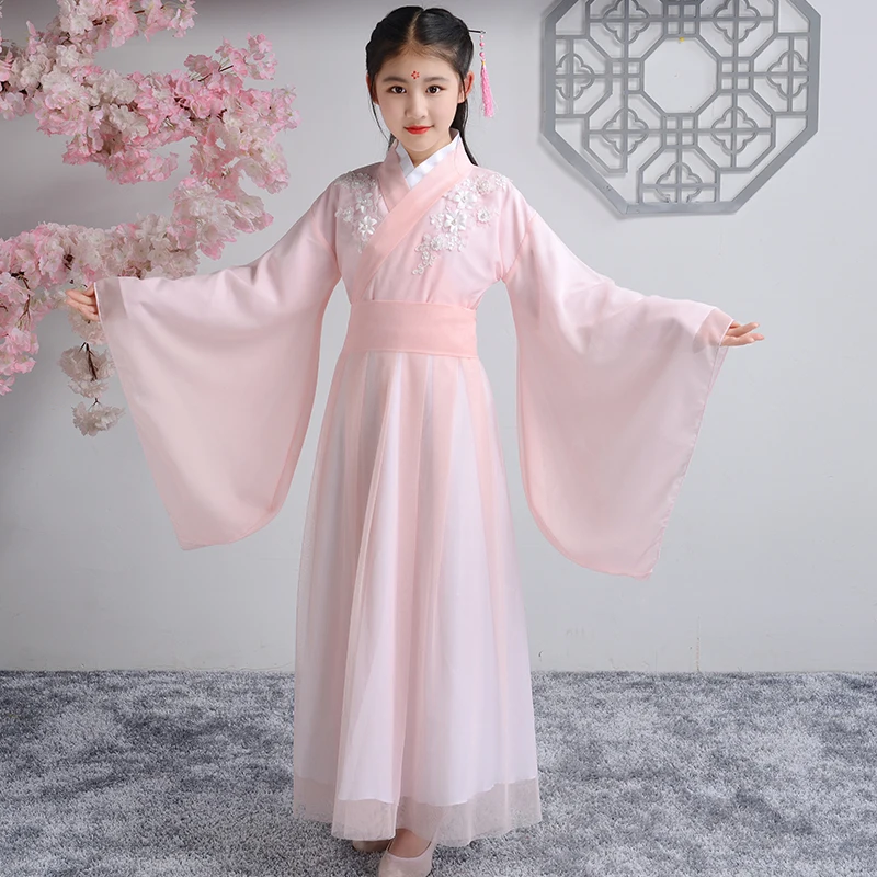 

Children's classical dance performance costume fairy skirt costume hanfu eastqueen chinese traditional women Girls Dance Costume