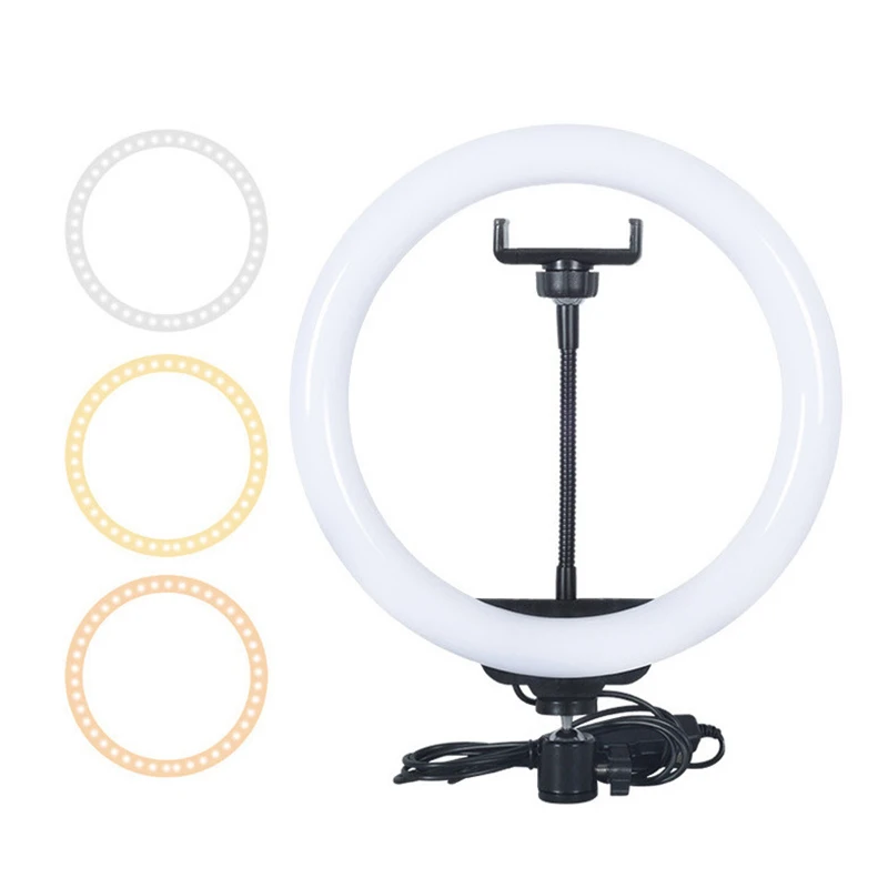 

Funthing 10" Selfie Ring Light for Photo Studio LED Ring Lamp with Tripod Stand for Phone Youtube Makeup Live Video Ring Light