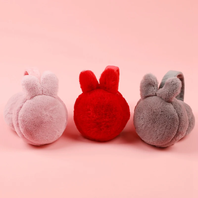 Плюшевые уличные наушники для взрослых простые реалистичные в форме кроличьих