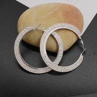 fashion super shiny exaggerated geometric circle earrings new fashion women jewelry wholesale