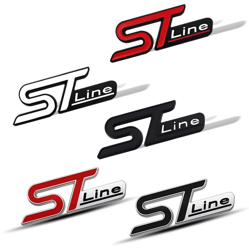 

Metal Car Sticker ST LINE Badge Trunk Body Emblem Decal Front Grille For Ford Focus Ecosport Edition Fiesta Range Kuga Styling