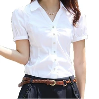 women tops and blouses office lady plus size blouse slim casual short shirts women blouses tops shirt female blusas 2021