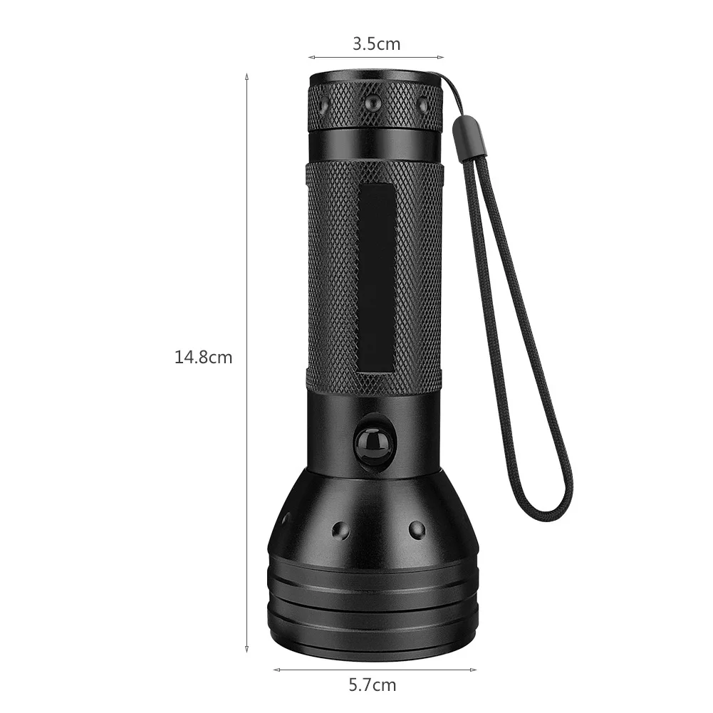 УФ светильник для вспышки 100LED 51LED 395 нм Zoom черный ультра фонарь ручной работы